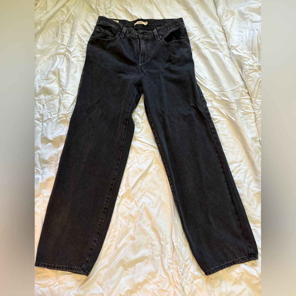 Levi's Women's Black Baggy Dad Jeans